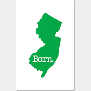 New Jersey Born NJ Green Posters and Art